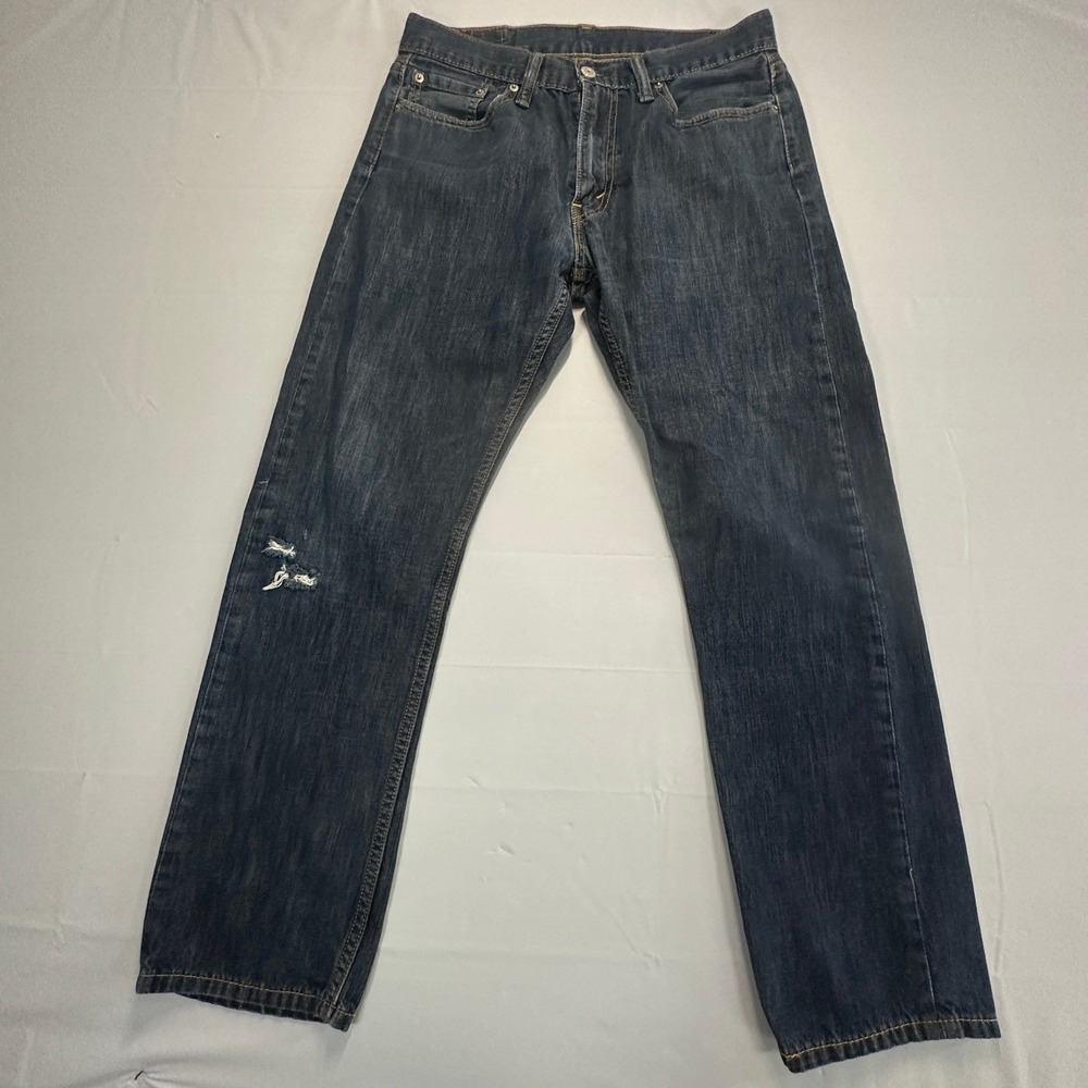 Levis‎ 513 Slim Straight Jeans Mens 32x30 Dark Wash Blue Denim Pants 08513-0223